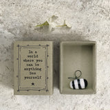 East of India Matchbox - 'In a world...Bee yourself