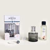 Maison Berger Aroma Gift Pack;
Grey hue glass lamp
250ml Aroma Relax fragrance - Oriental comfort 
NEW AW24
