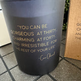 Scented Large Soy Candle - Coco Chanel quote