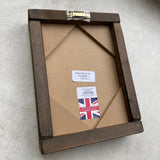 Wooden Framed White Sign - "Life Happens, Gin Helps!"