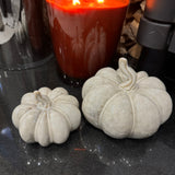 Beige Mottled Ceramic Pumpkins - 2 sizes