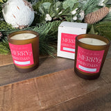Votive Glass Filled Candle - 'Merry Christmas'