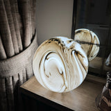 Glass Sphere Hand Blown Lamp - Silk Agate