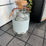 Jar Chill Pills Bath Bombs 
Quote; May your only troubles be bubbles
Minty Green fragrance