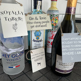 Mini Metal Hanging Signs - Drinking Quotes