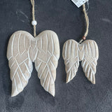 Hanging Natural Wood Angel Wings - Small & Medium