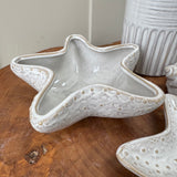 Coastal - Glazed Textured Spotty Starfish Bowl 16.3x15.3cm