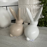 Neutral Matte Sitting Rabbits - White
