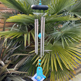 Woodstock windchime 17" CHAKRA CHIMES - Turquoise (CCT)
Turquoise represents the Throat Chakra - sound and self-expression.
The Throat Chakra involves communication, sound, and creativity.