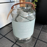 Jar Chill Pills Bath Bombs 
Quote; May your only troubles be bubbles
Minty Green fragrance