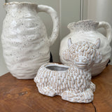 Neutral Highland Cow Sitting Planter 14.7cm