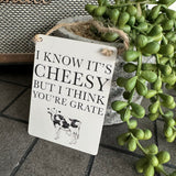 Mini Metal Hanging Sign - I know it's cheesy...