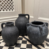 Medora Black Terracotta Vases - 2 sizes