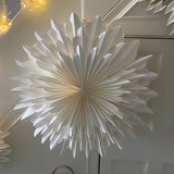 Hanging White Paper Flamey Star - small