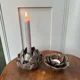 Sally Flower Candle Holder - Beige