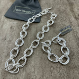 Eliza Gracious - Short double link chain Necklace | Matt Silver