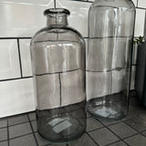 Glass Bottle Vases Smokey Grey - Large