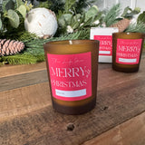 Votive Glass Filled Candle - 'Merry Christmas'