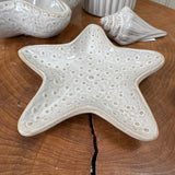 Coastal Collection - Off-white Textured Porcelain Star Fish Dish 15cm