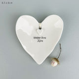 East of India Porcelain Mini Heart Ring Dish 8.5cm with gift box
Quote - Happy Ever After  2071