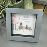 Mini Framed Pebble Art - 'Every love story is beautiful...'