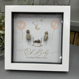 Midi Framed Pebble Art - 'On your Christening day...  With love always'