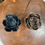Sally Flower Candle Holder - Grey