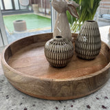Round Wooden Styling Tray D40cm 