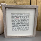 Photo Frame For Wise Words Card - Black & Grey