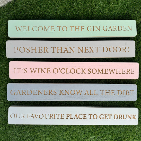 Wooden Pastel Chunky Signs - 4 quotes