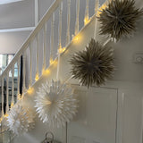 Hanging White Paper Flamey Star - small