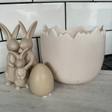 Matte White Egg Shell Pot - Large