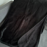 <h3>Malini Super Soft Fleece throw with Sherpa Reverse 150x200cm</h3> <h3>Colour - Black</h3>