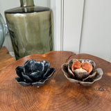 Sally Flower Candle Holder - Grey