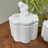 White Ceramic Rabbit Trinket Box - 2 sizes