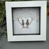 Mini Framed Pebble Art - 'Love does not make the world go round...'