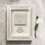 East of India Embroidered Picture - Loved you yesterday...