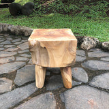 Solid Teak Square Lamp Table  *CLICK & COLLECT ONLY*