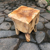 Solid Teak Square Lamp Table  *CLICK & COLLECT ONLY*