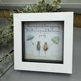 Mini Glitter Framed Pebble Art - 'Friendship is the wine of life'