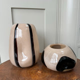 Wikholmform - Unique design & products from Scandinavia  Nova Glass Beige & Black Abstract Vases - 2 sizes