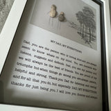 Framed Pebble Script Art - My Dad, My Everything