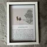 Framed Pebble Script Art - My Dad, My Everything