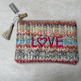 Eliza Gracious - Stripe woven 'LOVE' bag | 2 colours