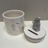 Ceramic Hare Quotable Money Pot - 'Big Dreams start small'
