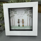 Mini Framed Pebble Art - White & Grey block square frame 12.5cm
'Grow old with me. the best is yet to be' PPMW28