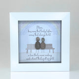 Mini Framed Pebble Art - 'Mum has ears that truly listen...'