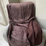 Malini Cosy Super Soft Fleece throw with Sherpa Reverse 150x200cm Colour - Coffee