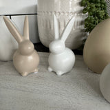 Neutral Matte Sitting Rabbits - White