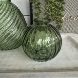 Small Glass Bottle Vases Vintage Green - 4 styles